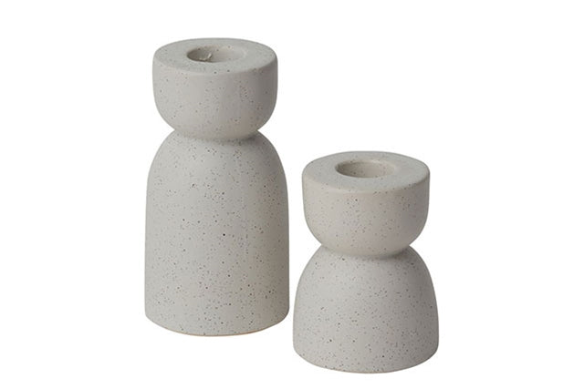 White Candle Holder Set